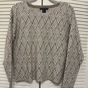 Tamari Patterned Beige Sweater New